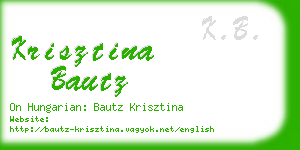 krisztina bautz business card